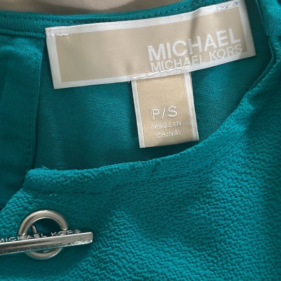 Michael Kors teal short sleeve top size Small petite - Picture 2 of 6